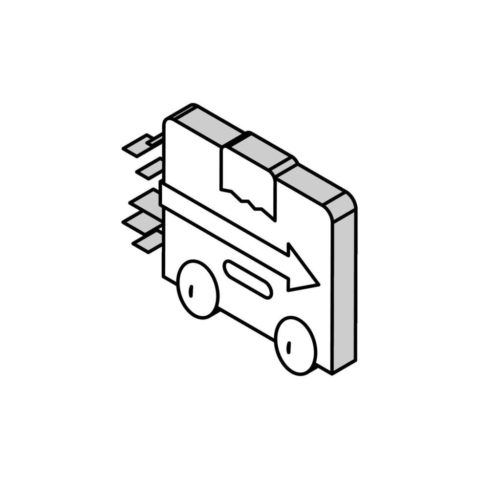 express delivery isometric icon vector illustration