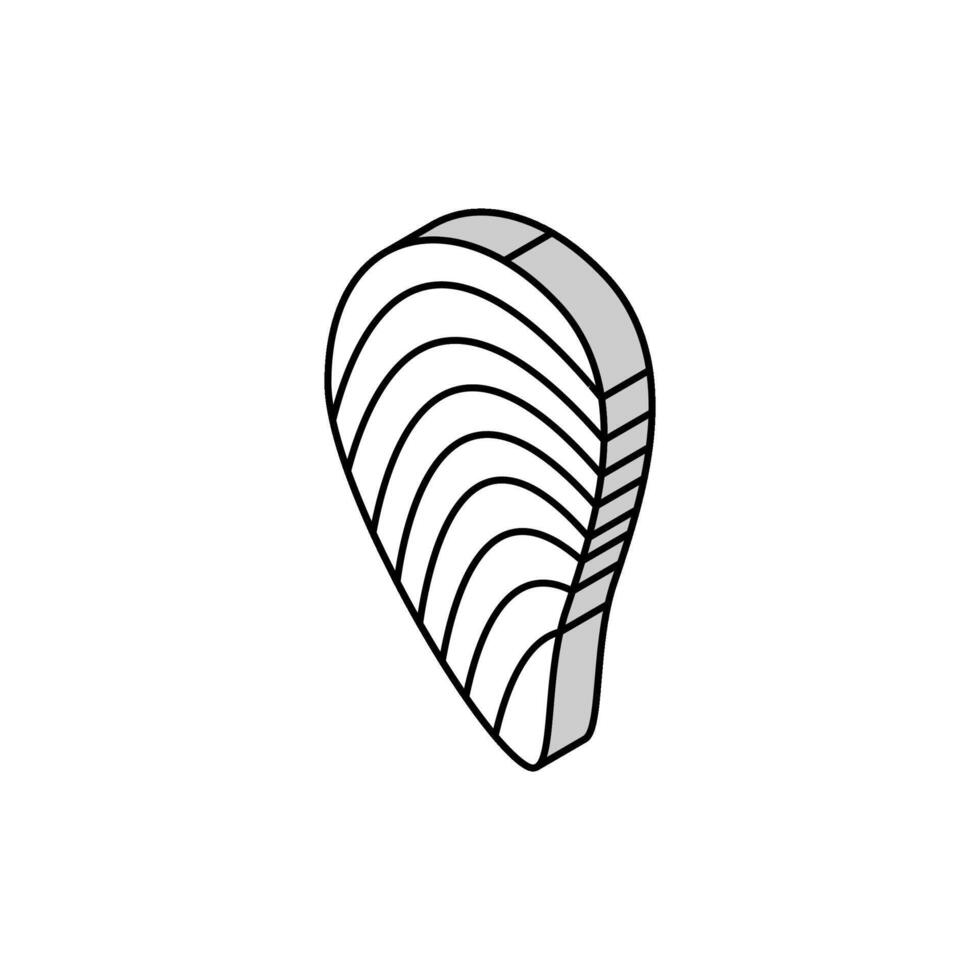 mejillones Oceano isométrica icono vector ilustración