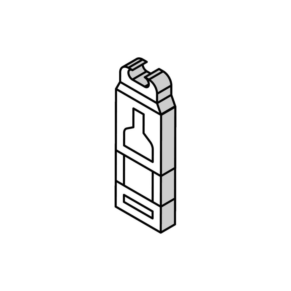 bottle of alcohol box isometric icon vector illustration