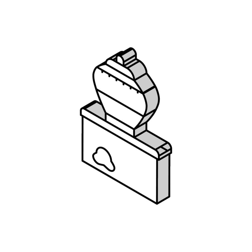 memorial urn isometric icon vector illustration