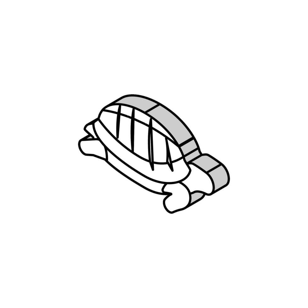 Tortuga mascota isométrica icono vector ilustración