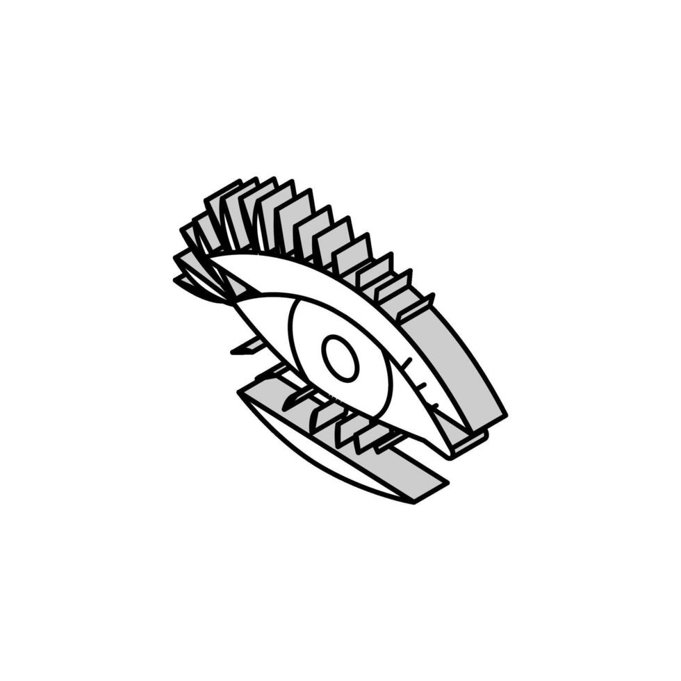 false eyelashes isometric icon vector illustration