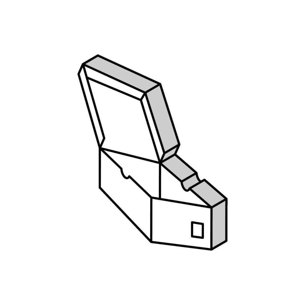 hombres Zapatos caja isométrica icono vector ilustración