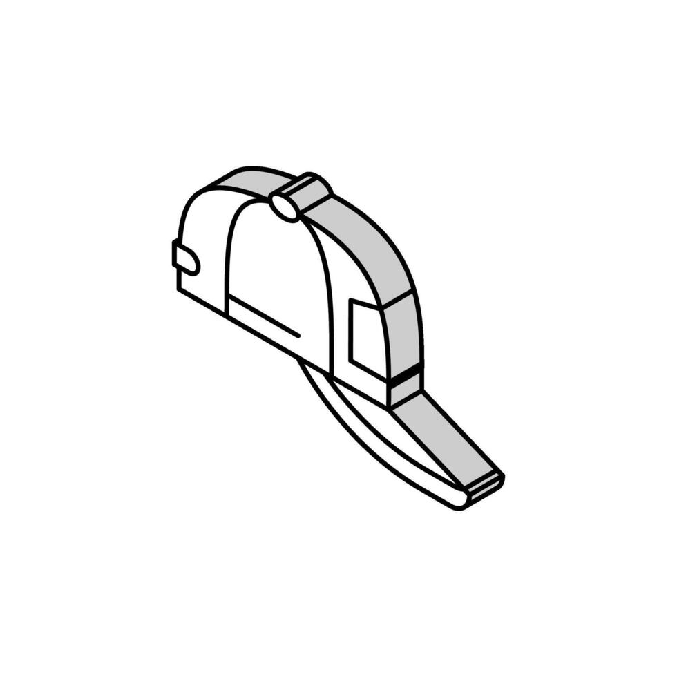 cap summer isometric icon vector illustration