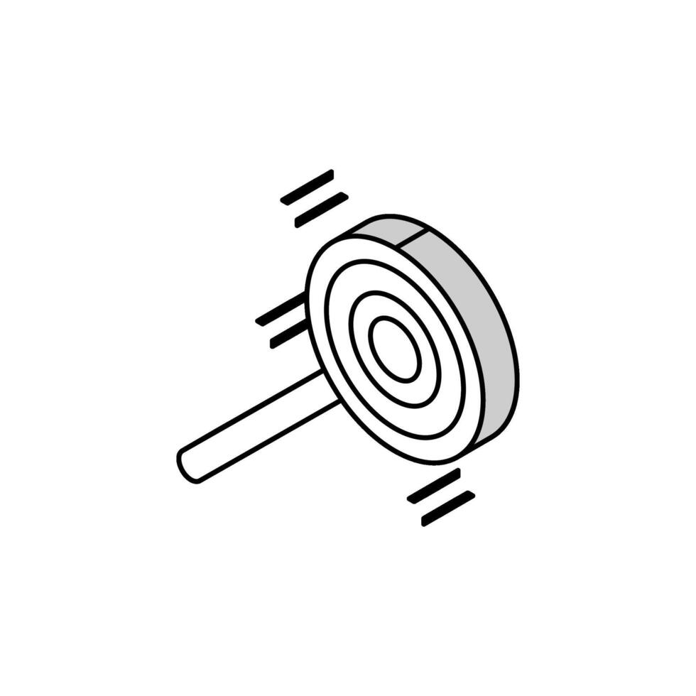 caramelo en palo isométrica icono vector ilustración