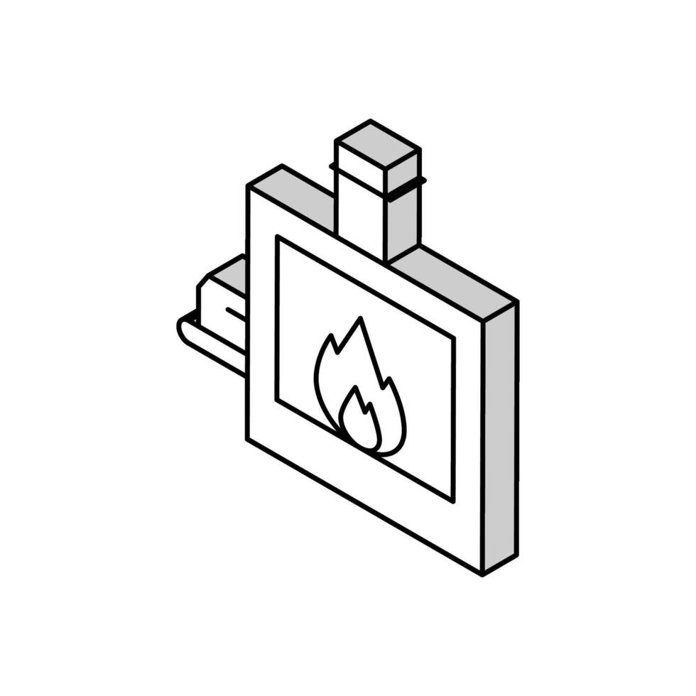 individual cremation isometric icon vector illustration