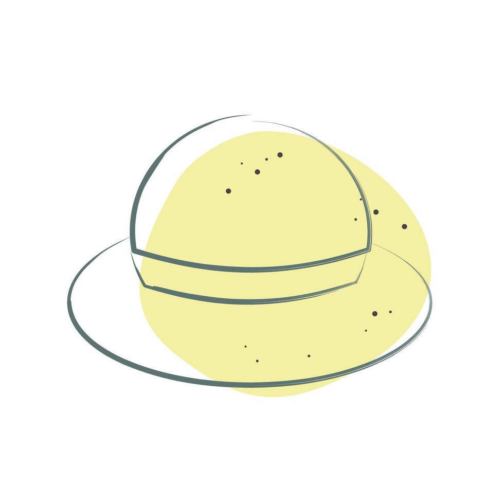 Icon Hat. related to Kenya symbol. Color Spot Style. simple design editable. simple illustration vector