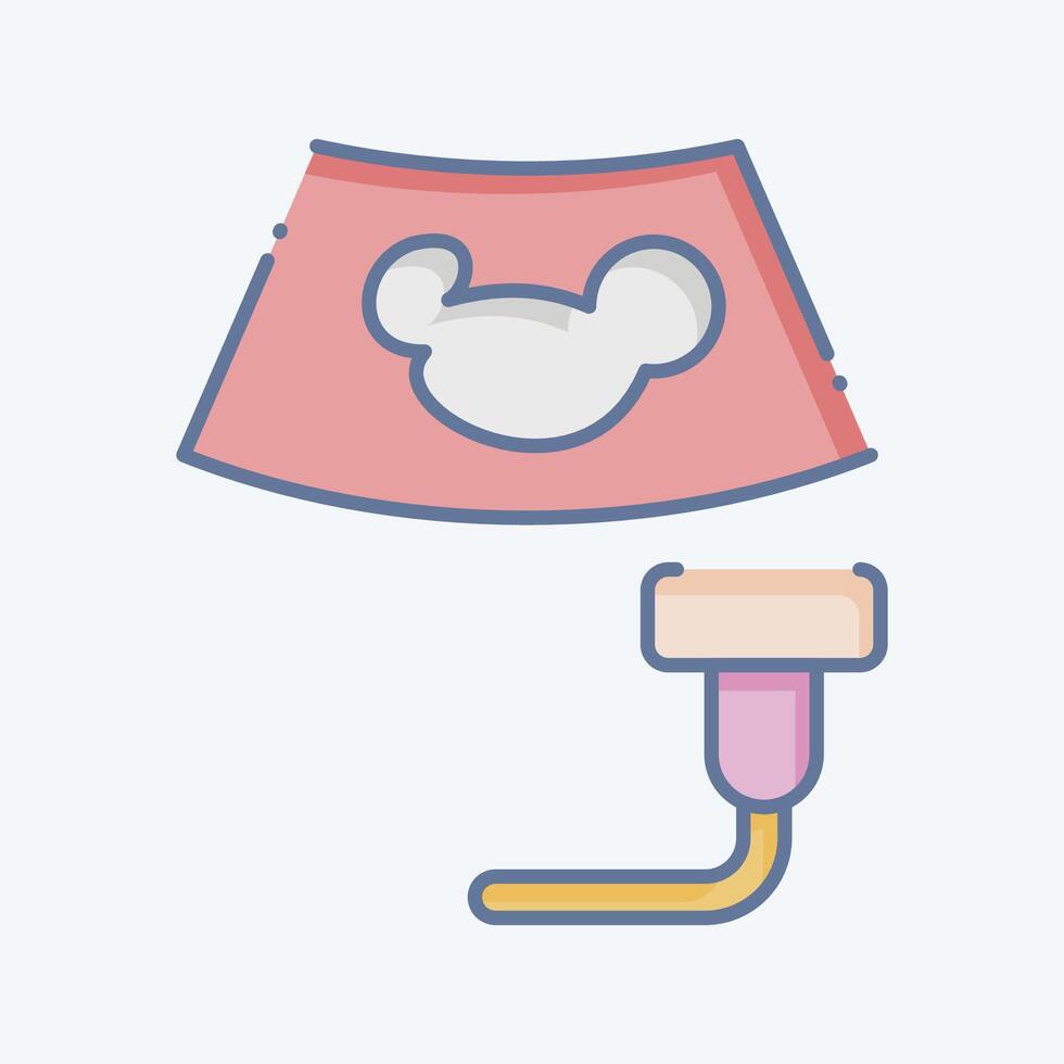 Icon Ultrasound. related to Medical symbol. doodle style. simple design editable. simple illustration vector
