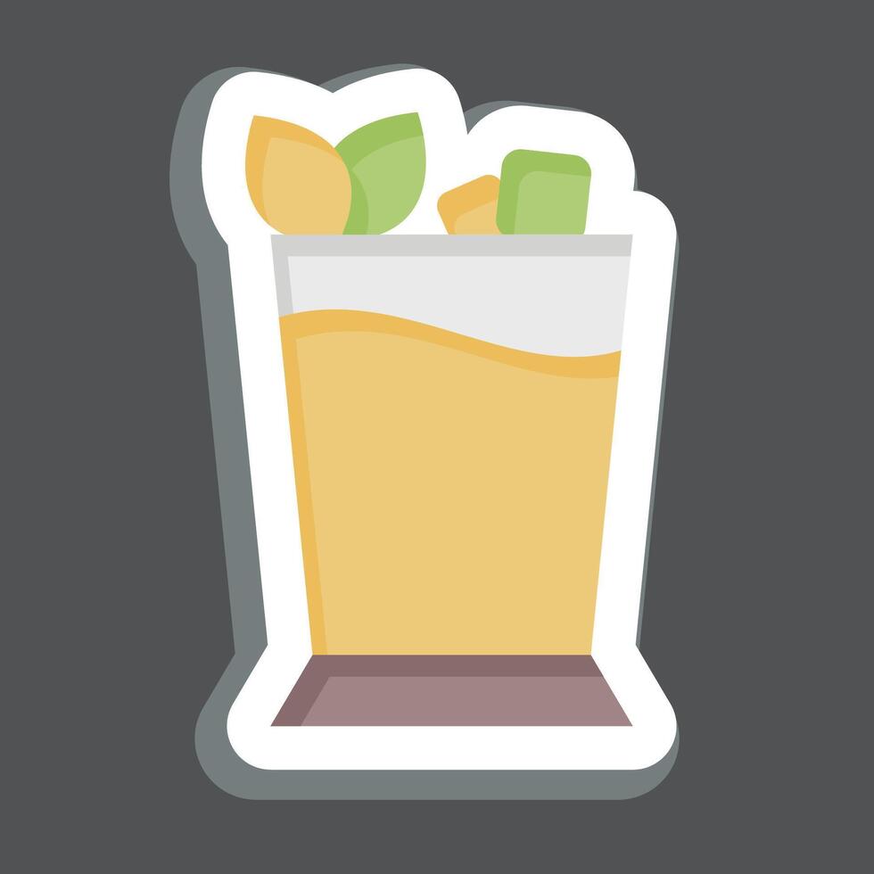 Sticker Mint Julep. related to Cocktails,Drink symbol. simple design editable. simple illustration vector