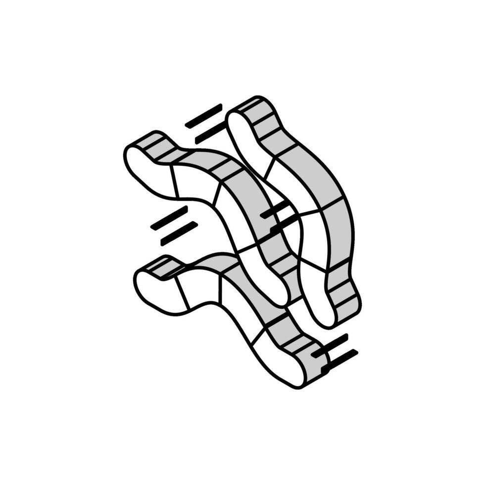 gusanos caramelo isométrica icono vector ilustración
