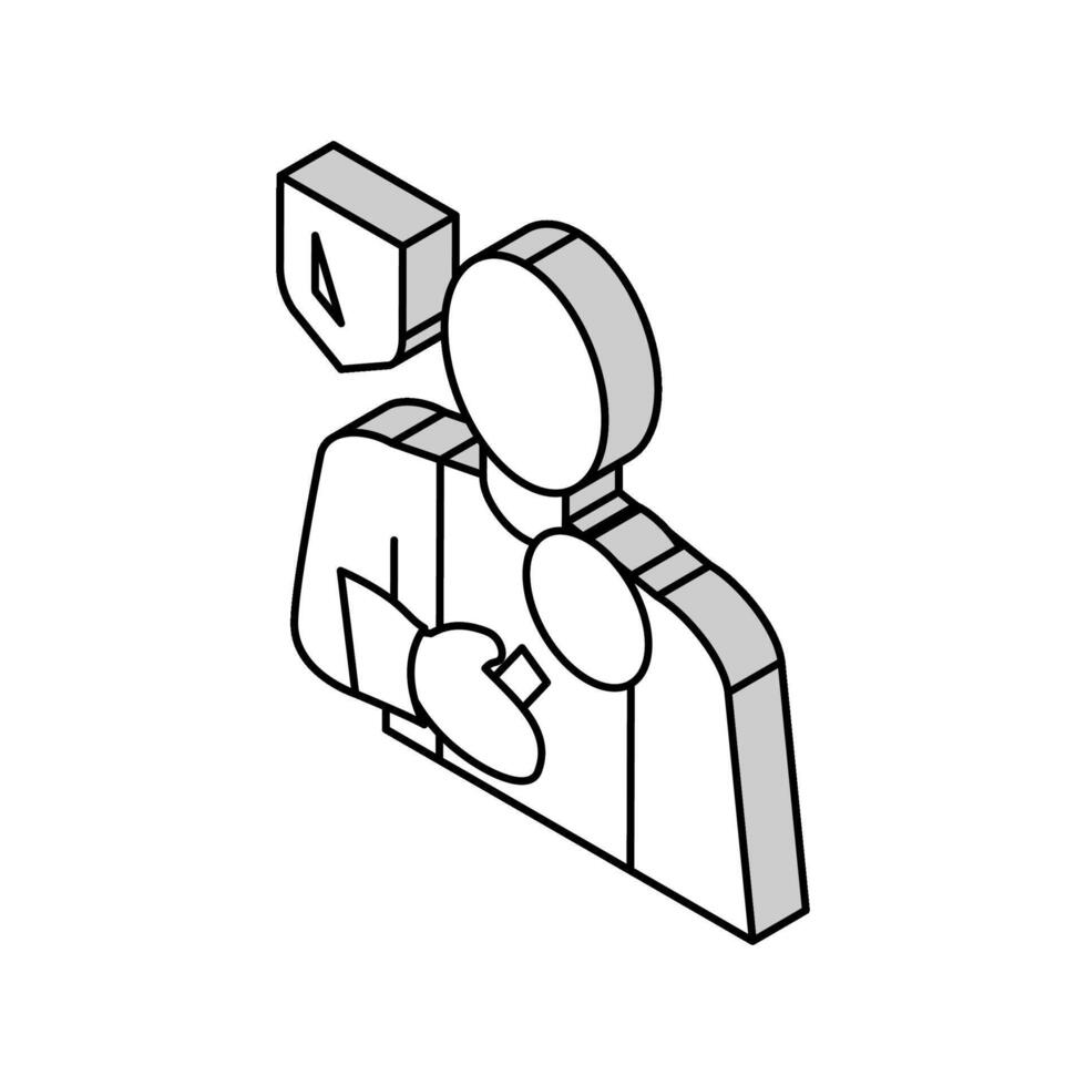 corporate surveillance isometric icon vector illustration