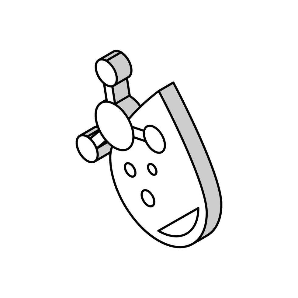 oil keratin drop isometric icon vector illustration