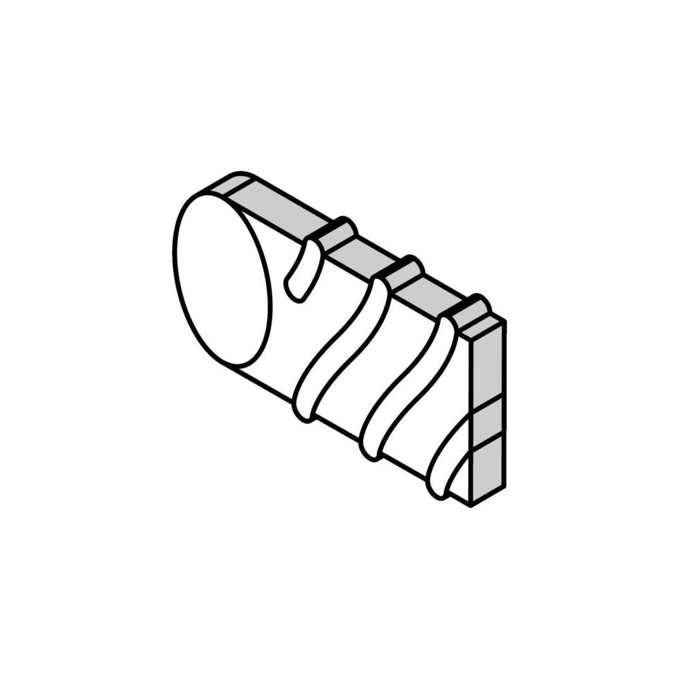 fibra de vidrio reforzamiento isométrica icono vector ilustración