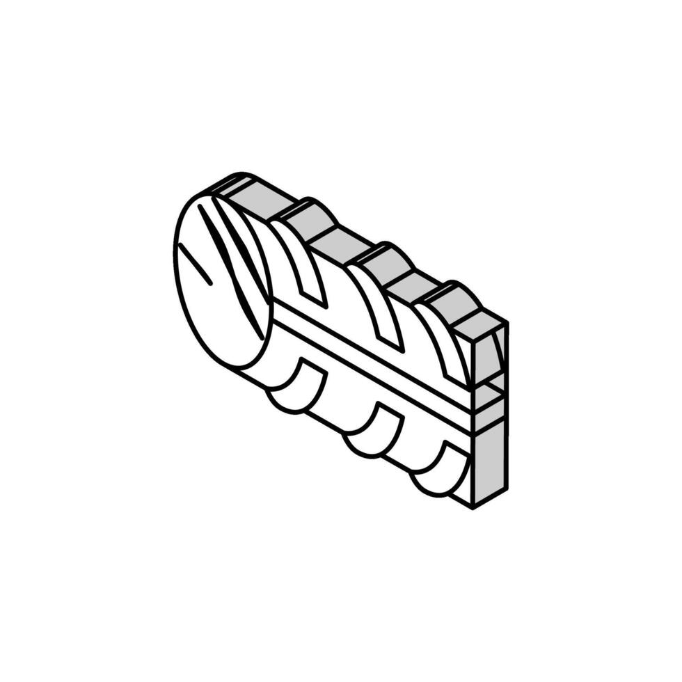 basalt rebar isometric icon vector illustration