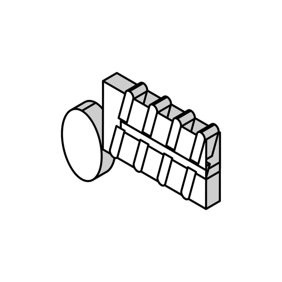 epoxy coated fittings isometric icon vector illustration