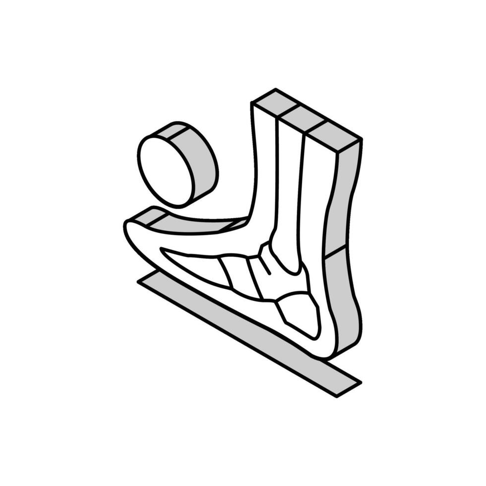 bone flat feet isometric icon vector illustration