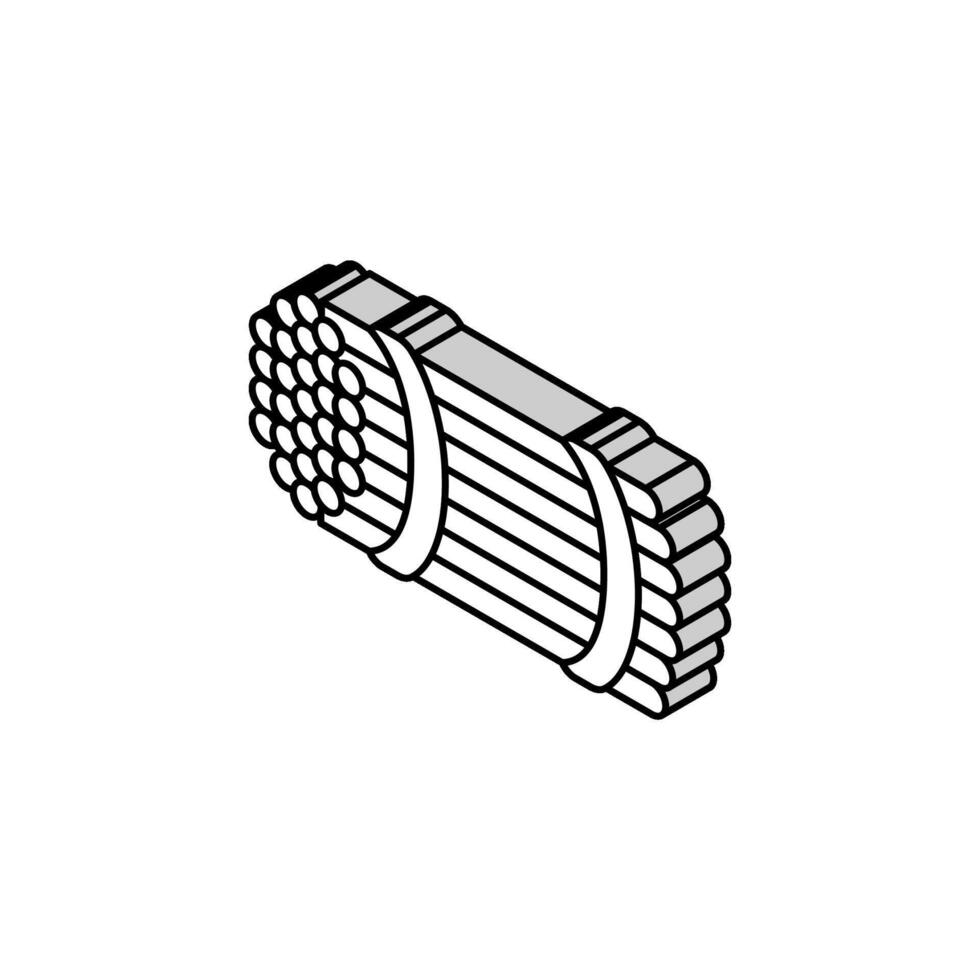 packaging rebar isometric icon vector illustration