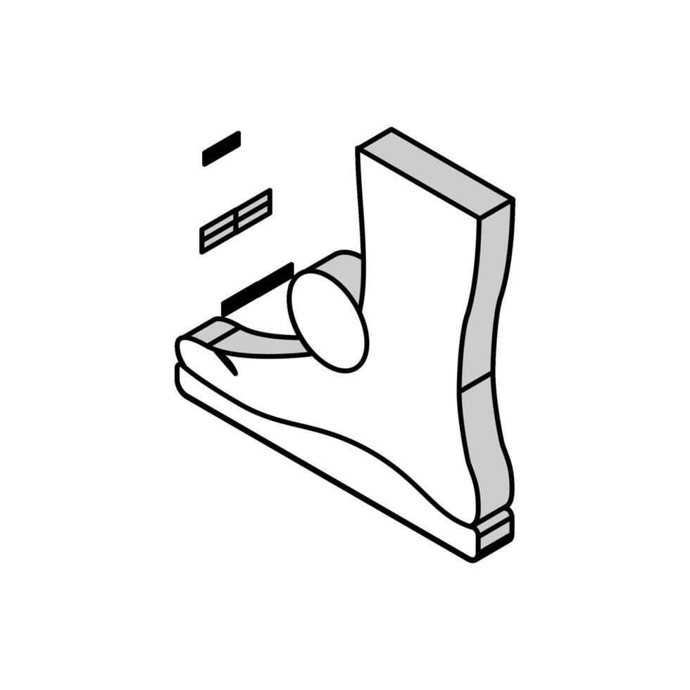 ortopédico plantillas herramienta para plano pies terapia isométrica icono vector ilustración