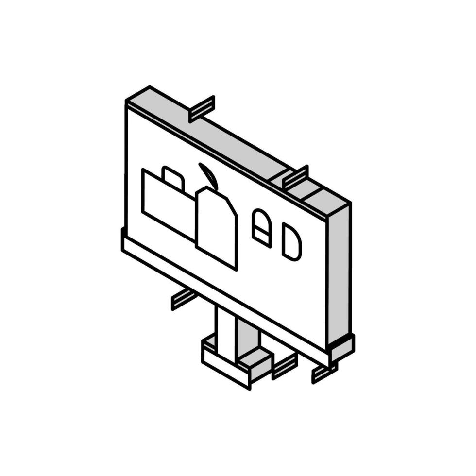 offline advertise isometric icon vector illustration