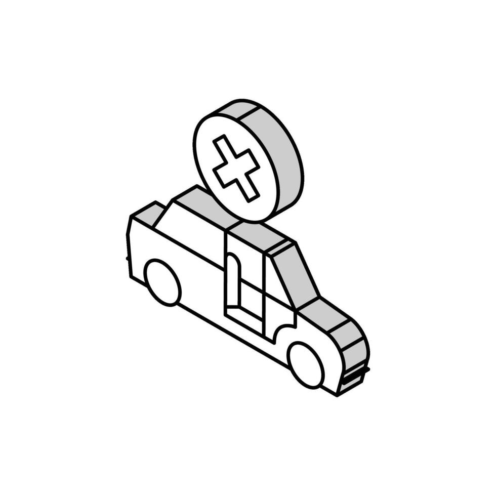 prohibition to get in stranger car isometric icon vector illustration