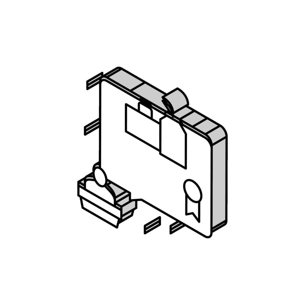 presentation webinar reputation management isometric icon vector illustration