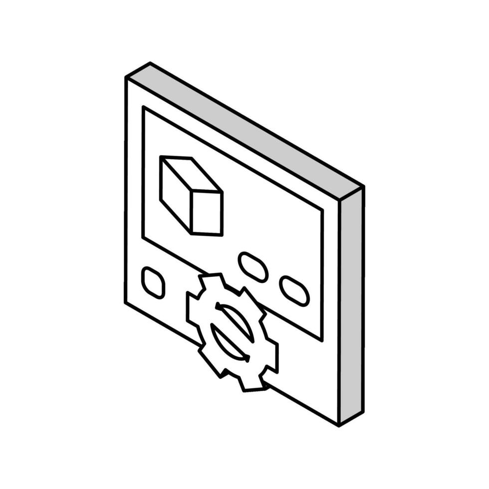 setting ugc isometric icon vector illustration