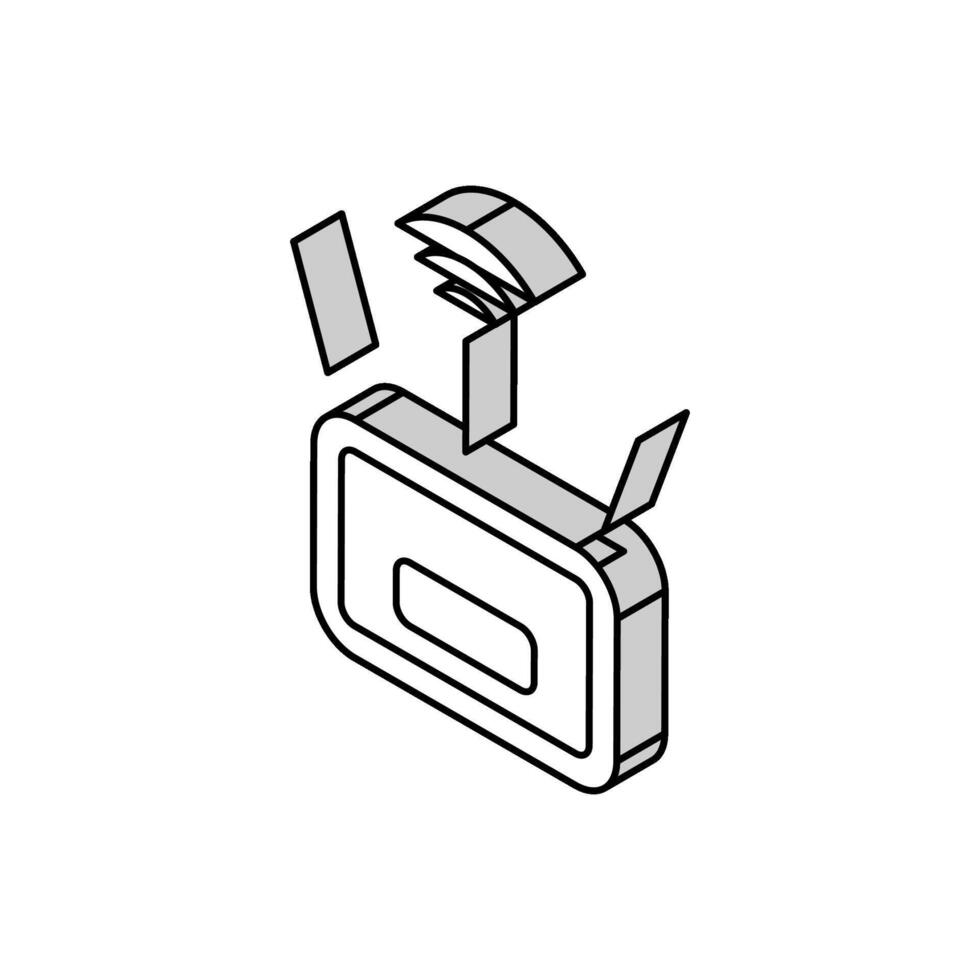 wifi router isometric icon vector illustration