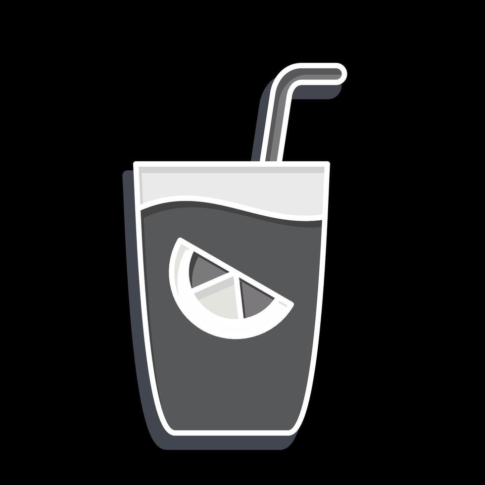 icono Ginebra tónico. relacionado a cócteles, bebida símbolo. lustroso estilo. sencillo diseño editable. sencillo ilustración vector