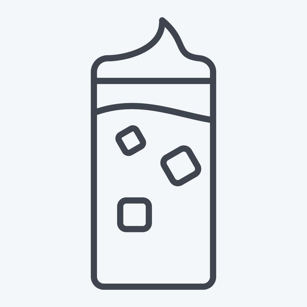 Icon Thai Tea. related to Cocktails,Drink symbol. line style. simple design editable. simple illustration vector