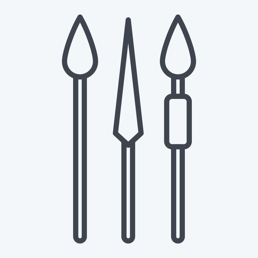 Icon Lance. related to Kenya symbol. line style. simple design editable. simple illustration vector