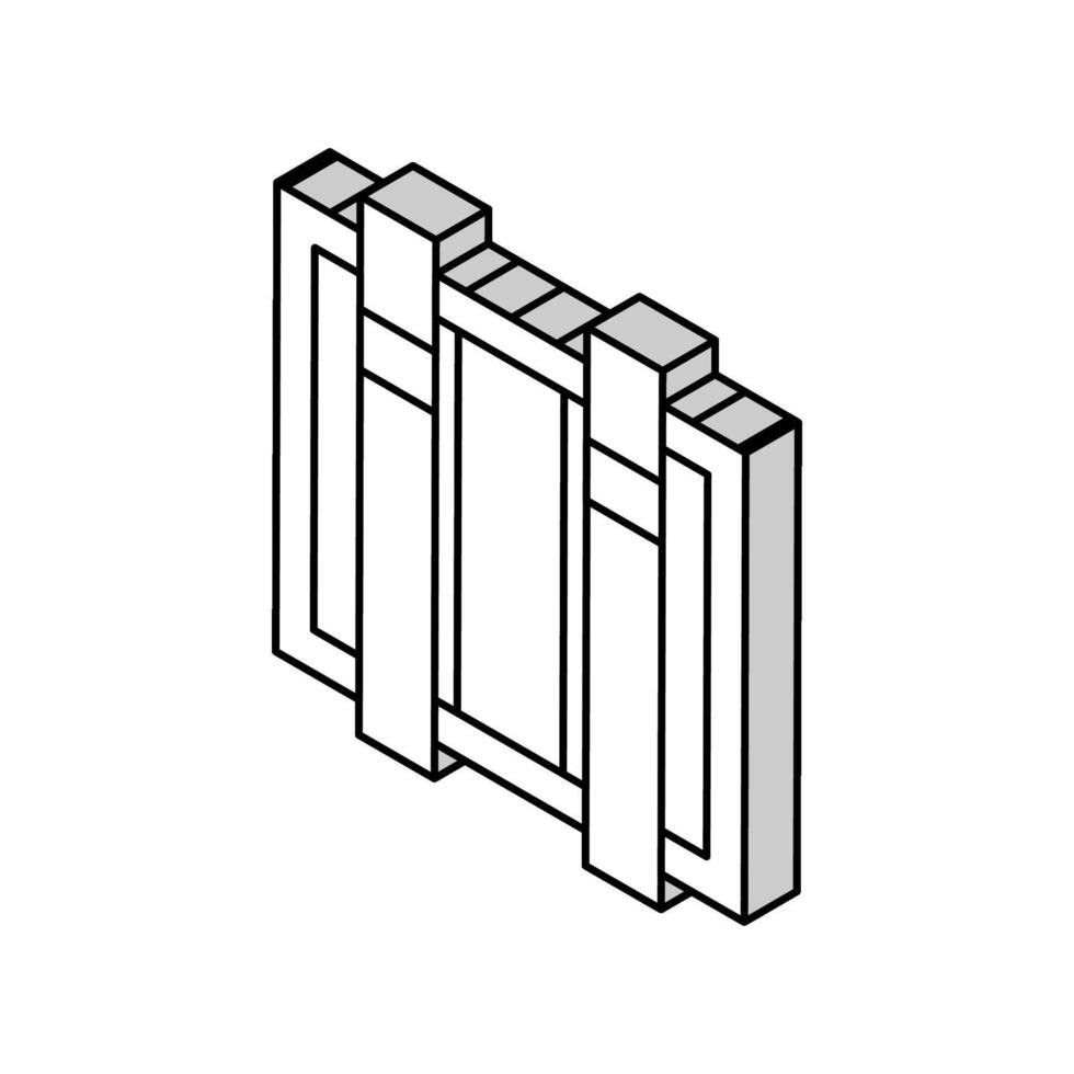 plant equipment for glass production isometric icon vector illustration