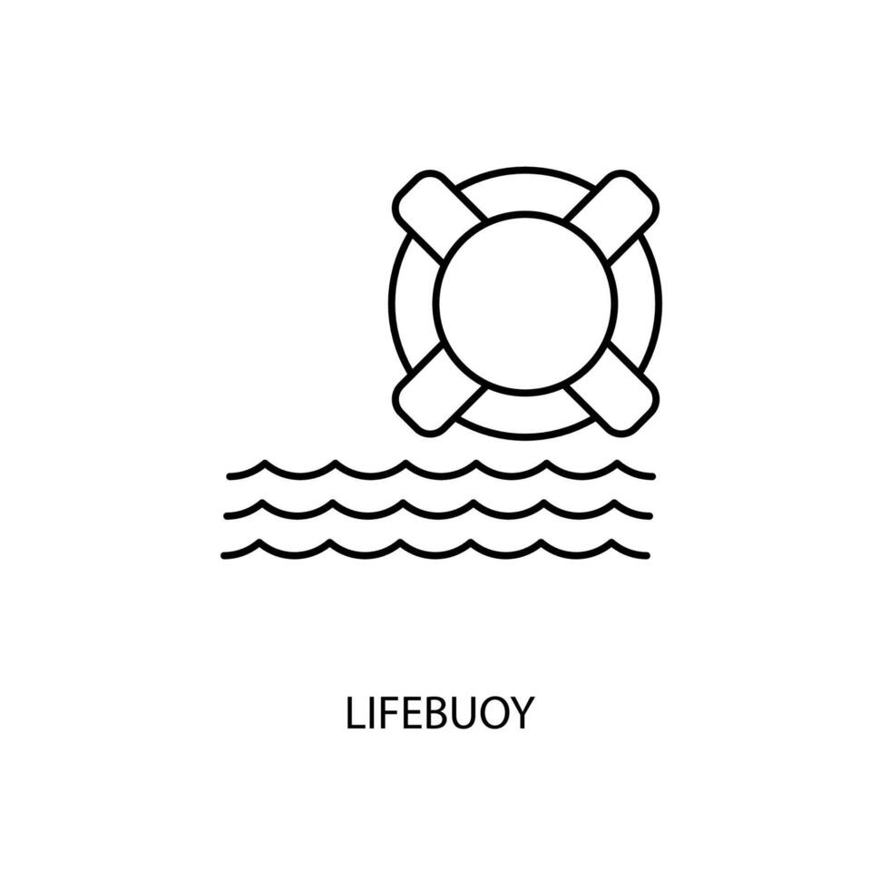 lifebuoy concept line icon. Simple element illustration.lifebuoy concept outline symbol de sign. vector