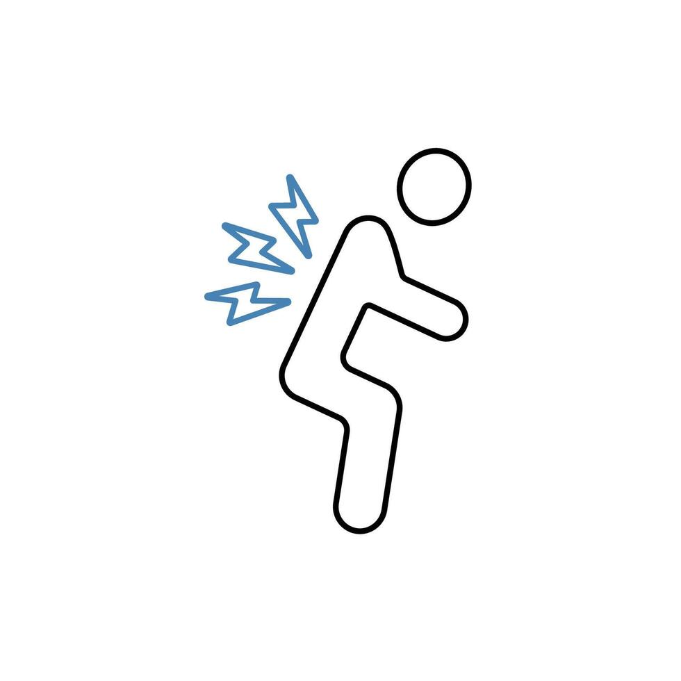back pain concept line icon. Simple element illustration. back pain concept outline symbol design. vector