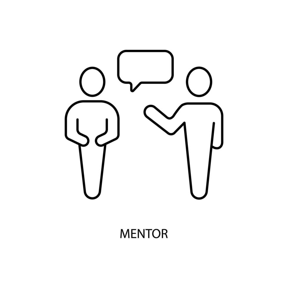 mentor concept line icon. Simple element illustration. mentor concept outline symbol design. vector
