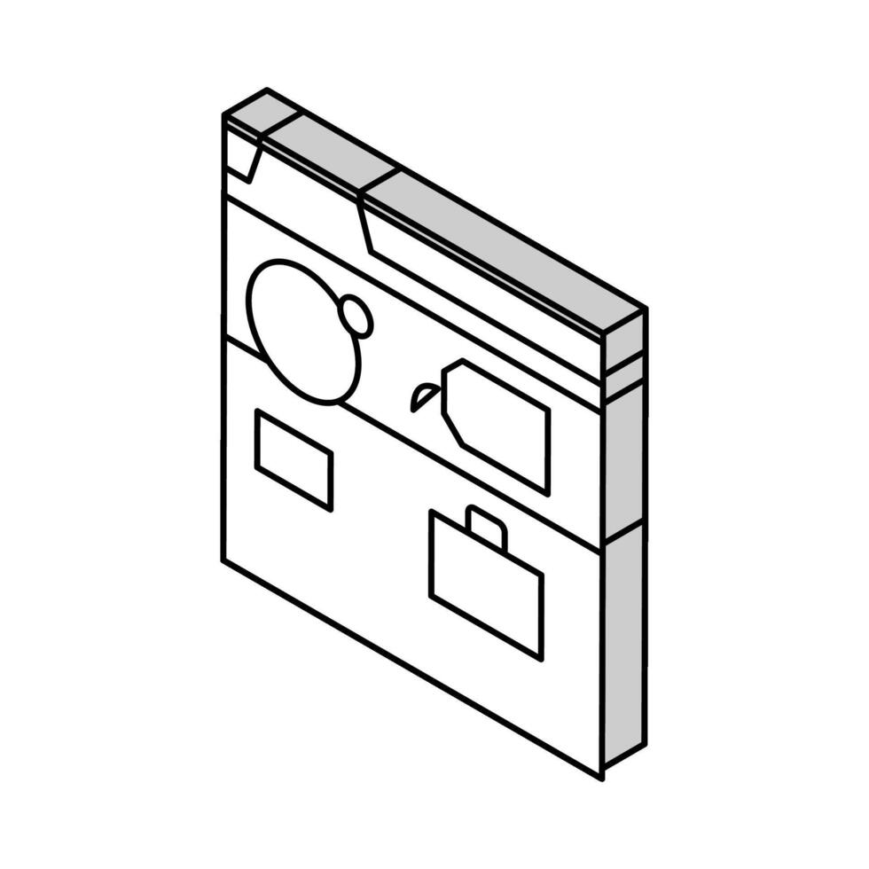 social network isometric icon vector illustration