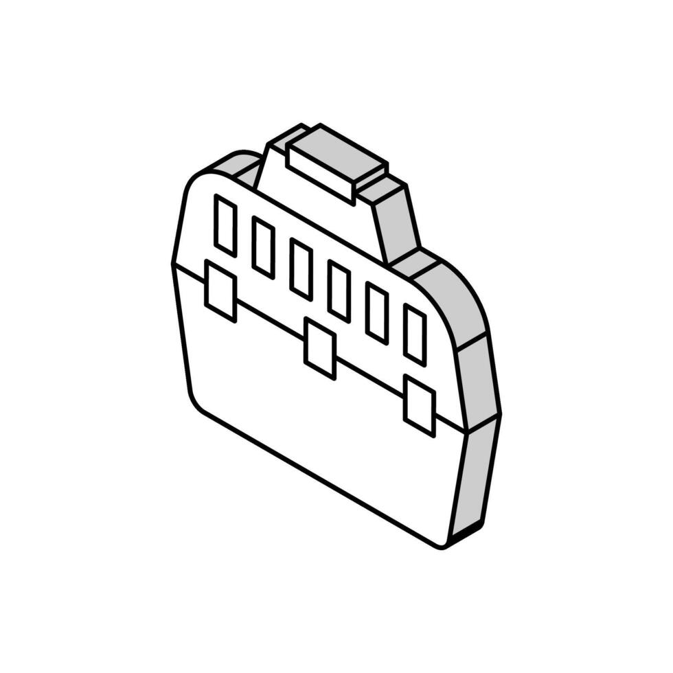 carro jaula isométrica icono vector ilustración