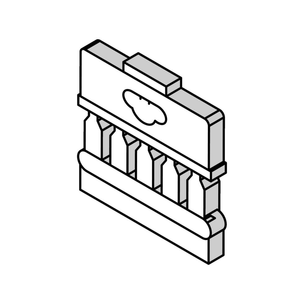 cooling glass bottle factory equipment isometric icon vector illustration