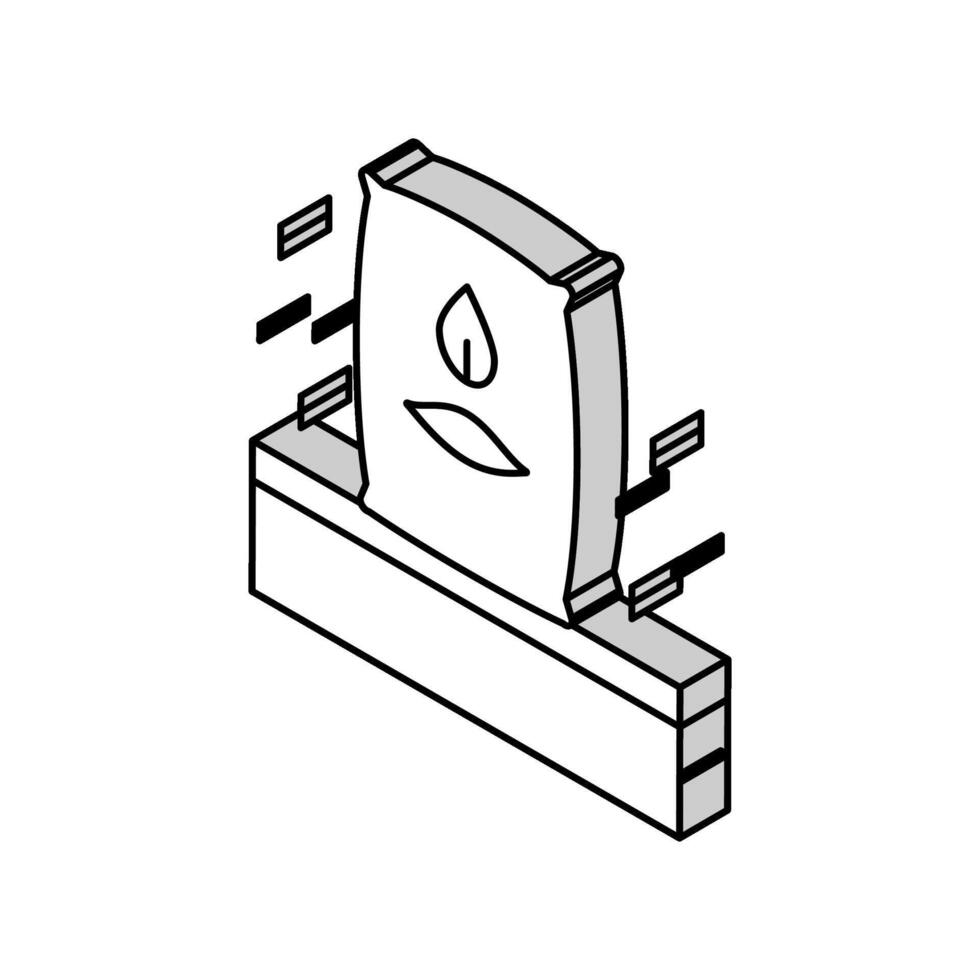 seeding organic soil isometric icon vector illustration