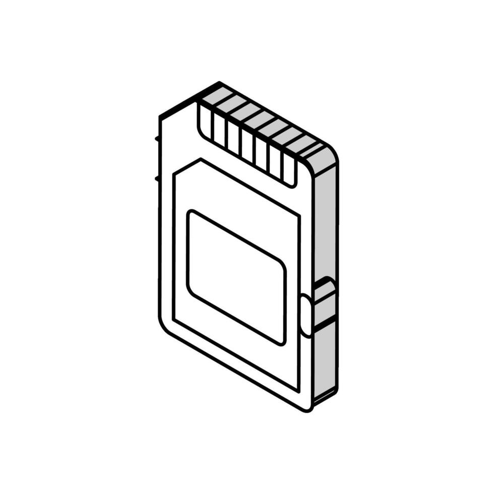 memory card isometric icon vector illustration