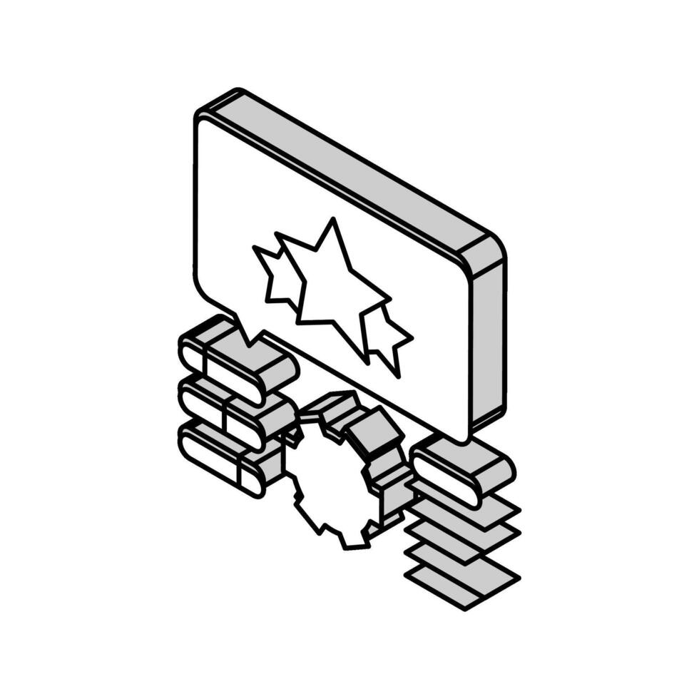 reputation management isometric icon vector illustration