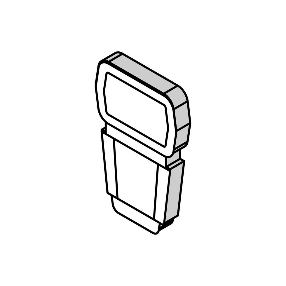 flash photo camera isometric icon vector illustration