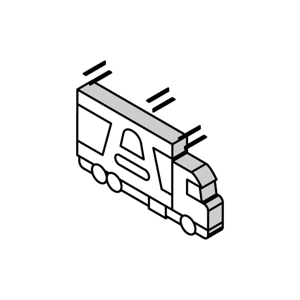 camión transporte caramelo isométrica icono vector ilustración