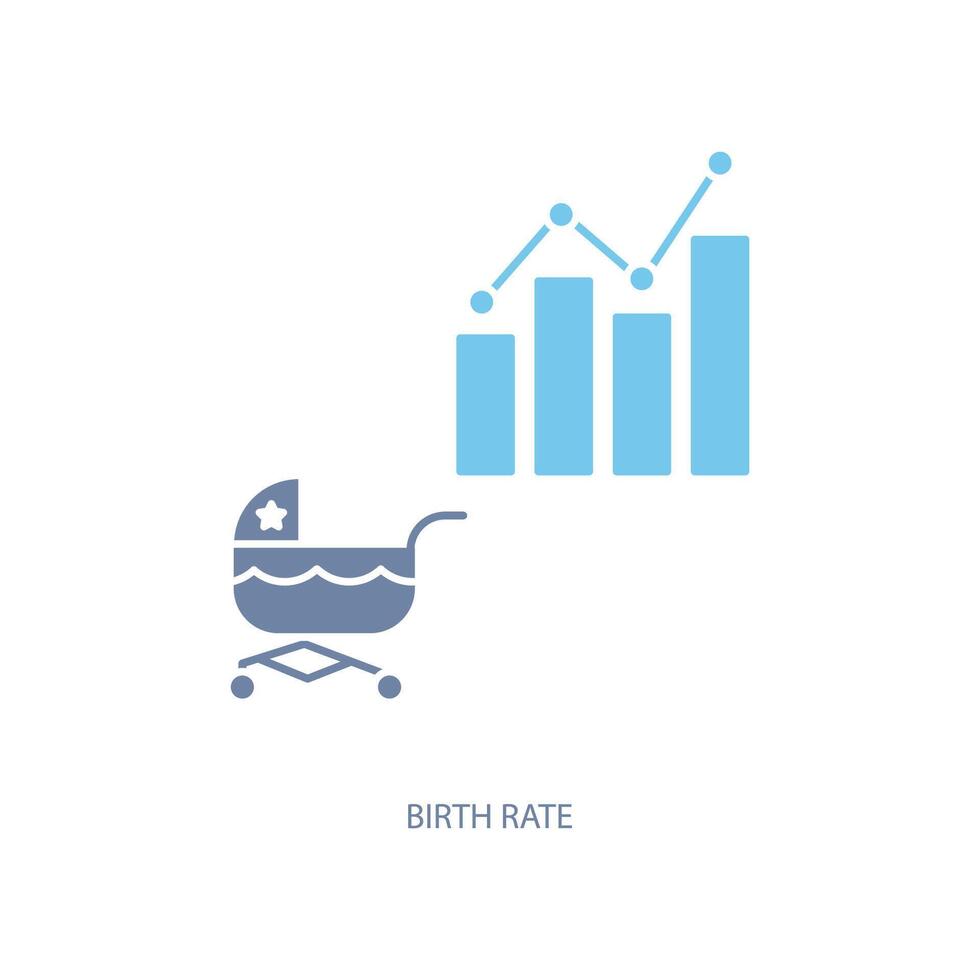 birth rate concept line icon. Simple element illustration. birth rate concept outline symbol design. vector