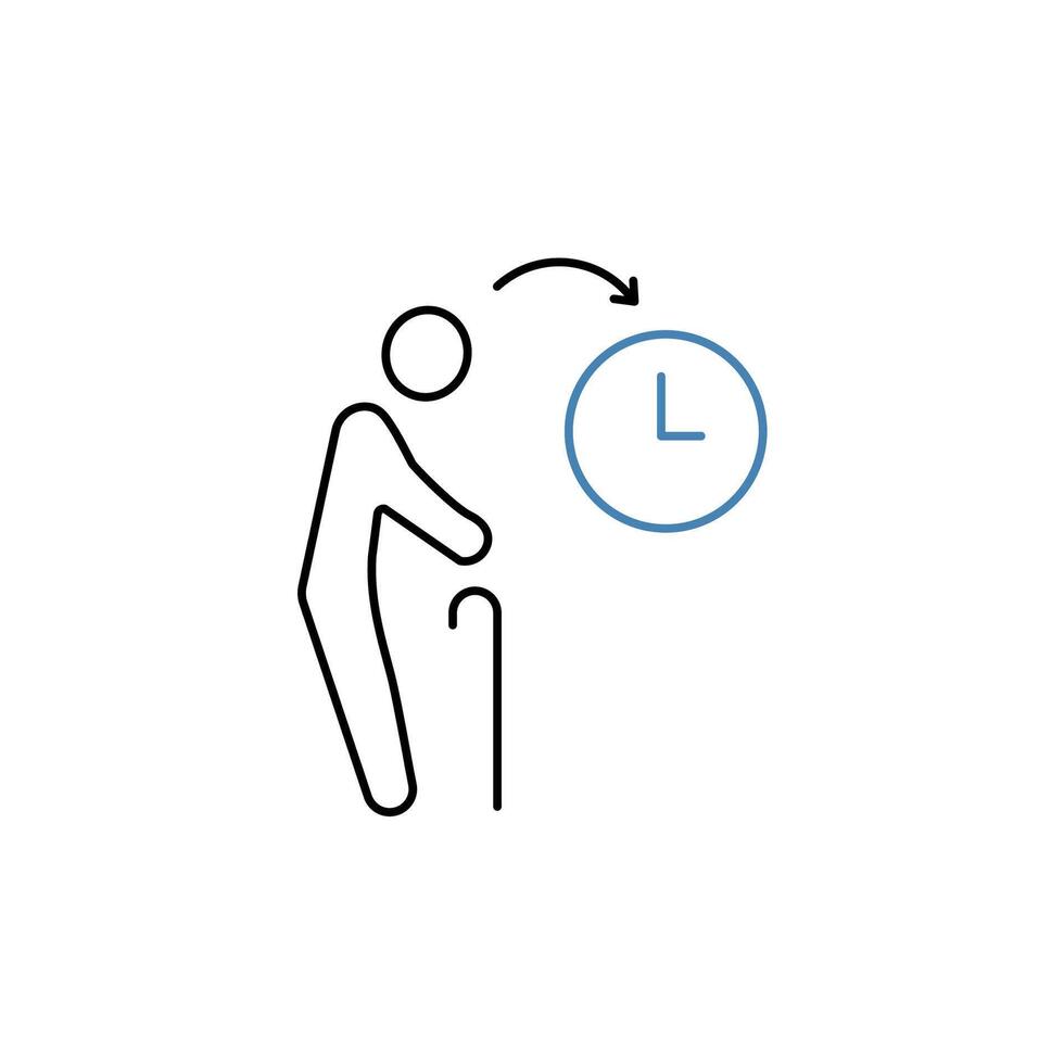 life expectancy concept line icon. Simple element illustration. life expectancy concept outline symbol design. vector