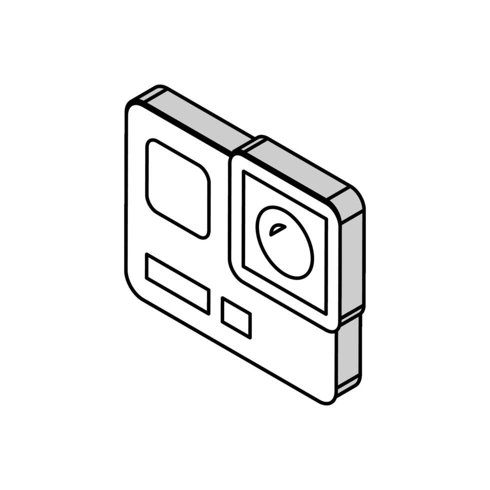 action camera isometric icon vector illustration