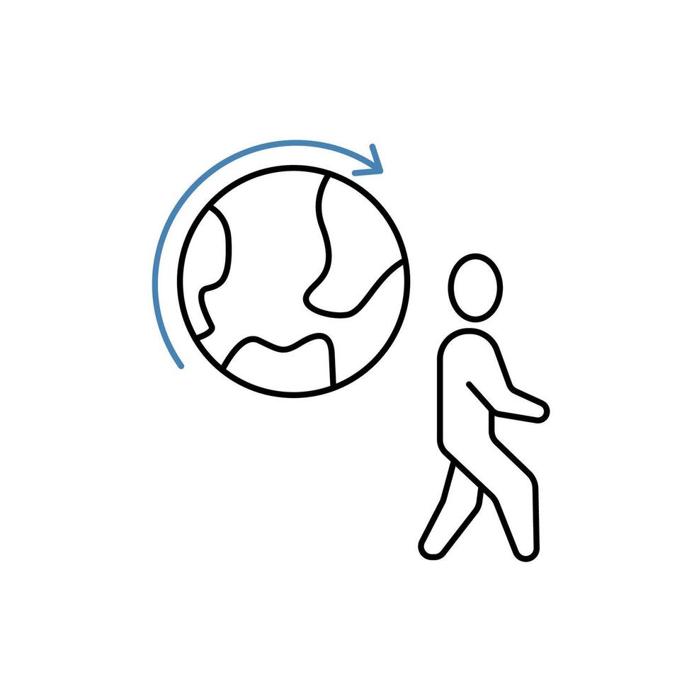 migration concept line icon. Simple element illustration. migration concept outline symbol design. vector