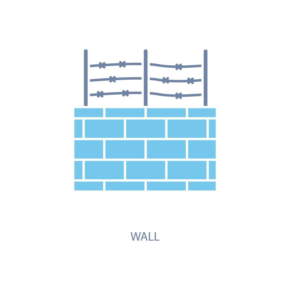wall concept line icon. Simple element illustration. wall concept outline symbol design. vector