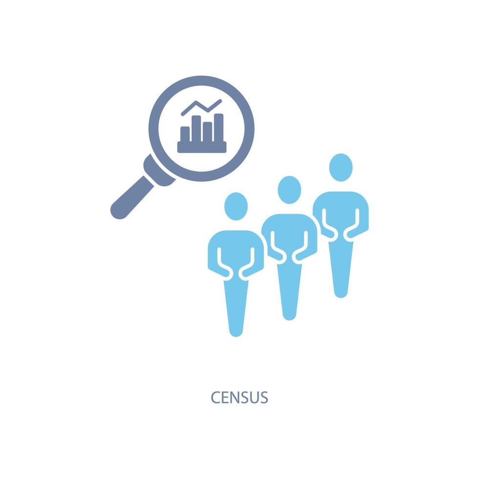 census concept line icon. Simple element illustration. census concept outline symbol design. vector