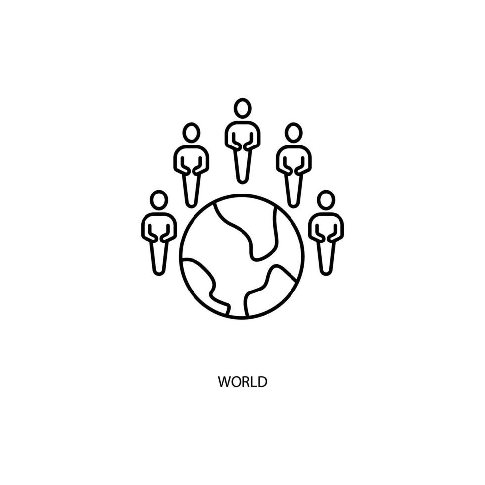 world concept line icon. Simple element illustration. world concept outline symbol design. vector