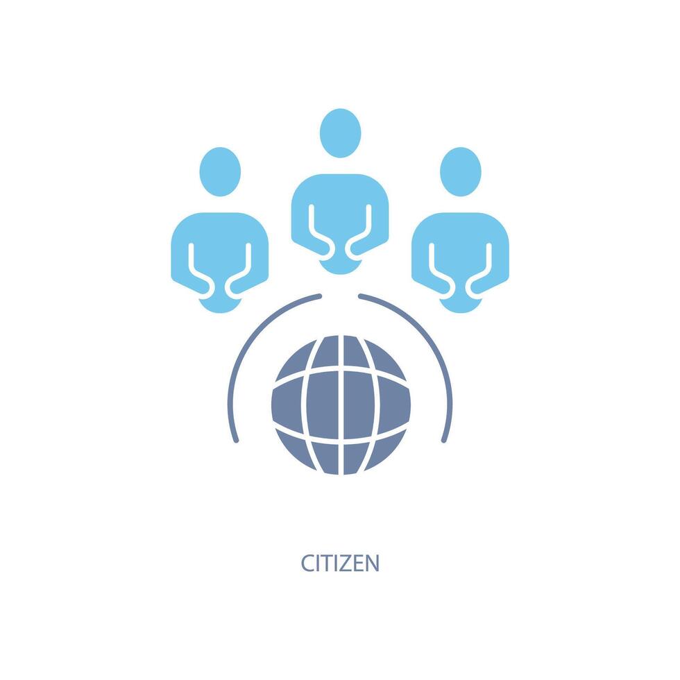 citizen concept line icon. Simple element illustration. citizen concept outline symbol design. vector